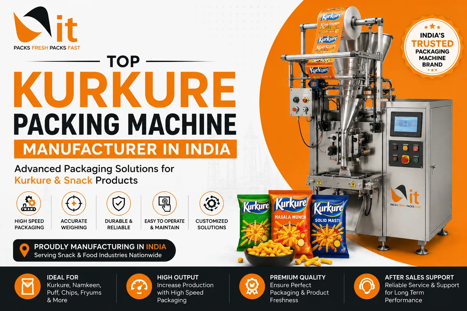 Top Kurkure Packing Machine Manufacturer in India