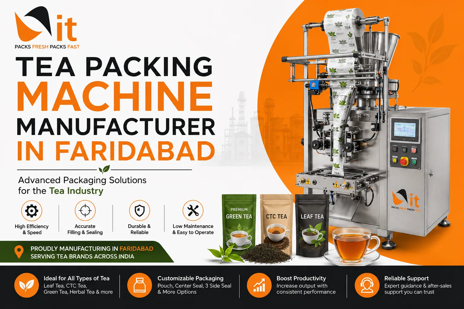 Tea Packing Machine Manufacturer in Faridabad
