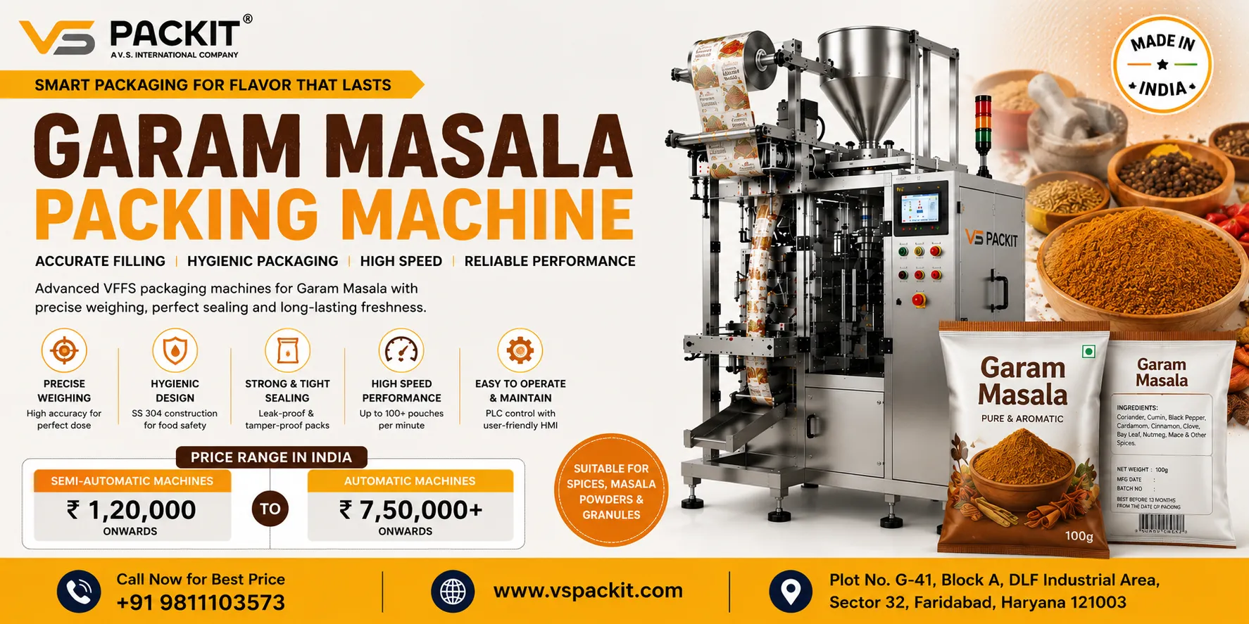 Garam Masala Packing Machine