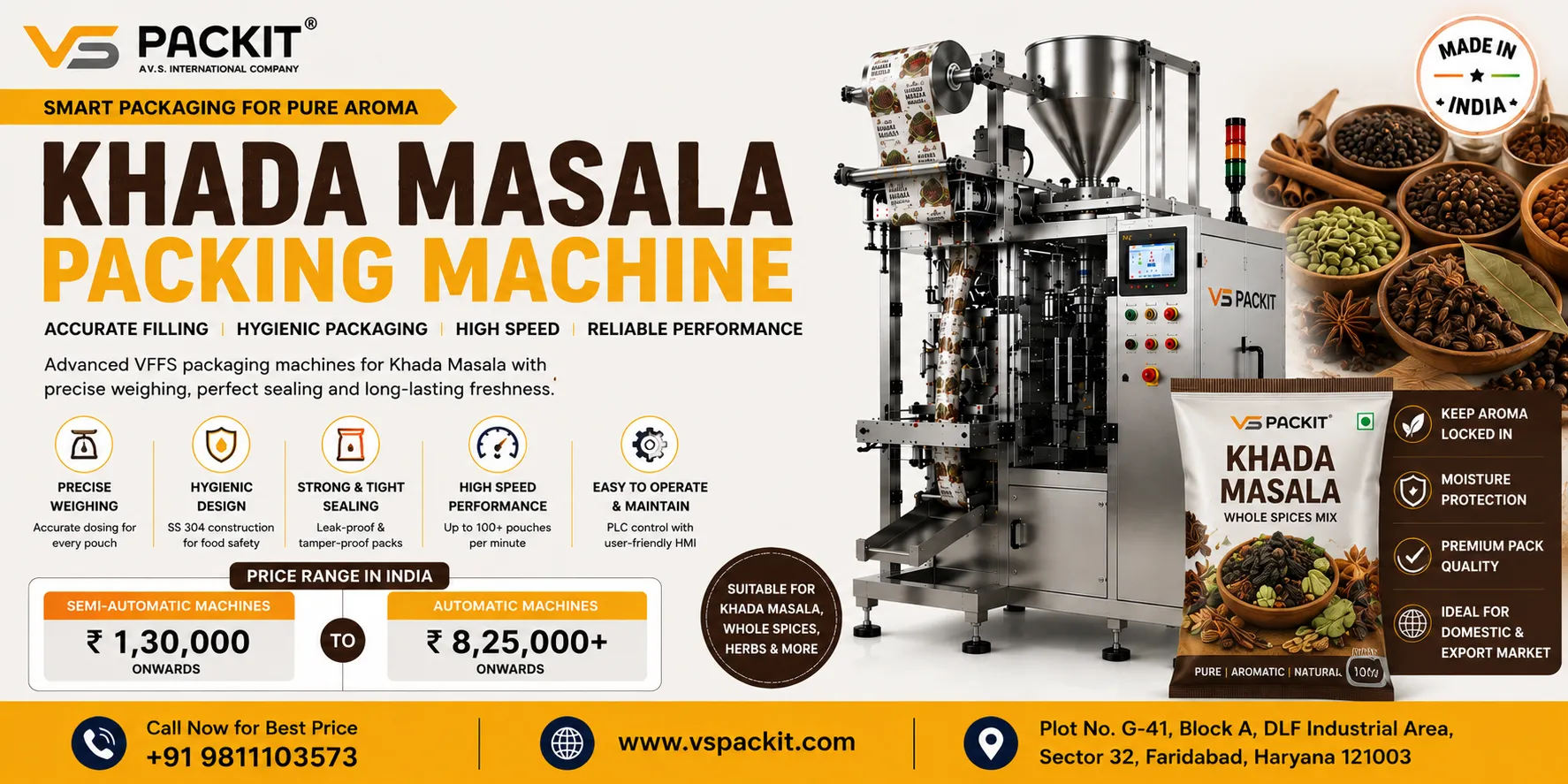 khada masala packing machine
