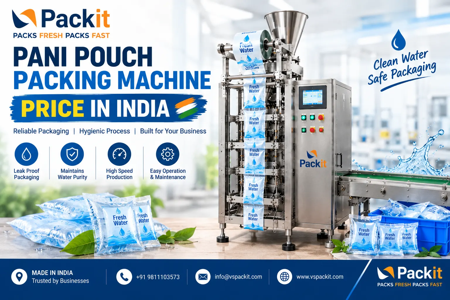 Pani Pouch Packing Machine Price in India